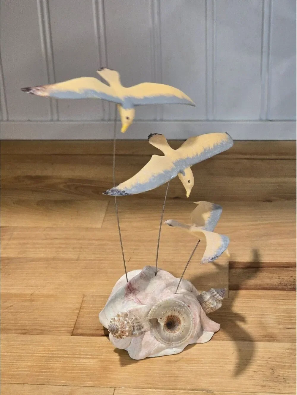 Vintage Seagull Figurine with Resin base - Coastal Home Decor Nautical Oceanside